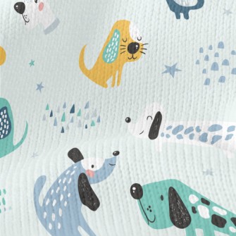Colorful Cute Dog Stretch Jersey