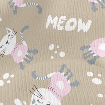 Cat In Sweater Stretch Jersey