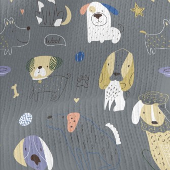 Simple Hand Drawn Dog Stretch Jersey