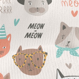 Cute Cat Faces In Different Sh Stretch Jersey