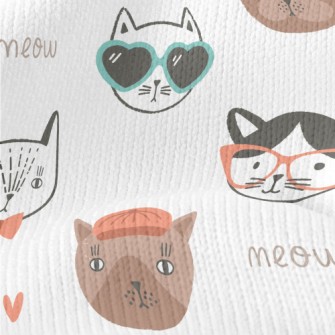 Different Cat Faces Stretch Jersey