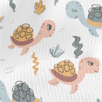 Cute Turtle For Children Stretch Jersey