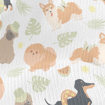 Summer Cute Dog Stretch Jersey