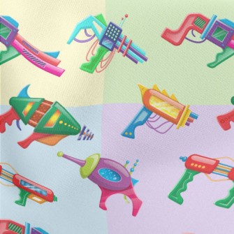 Colorful 3D Various Pistols Lightweight Cotton Poplin
