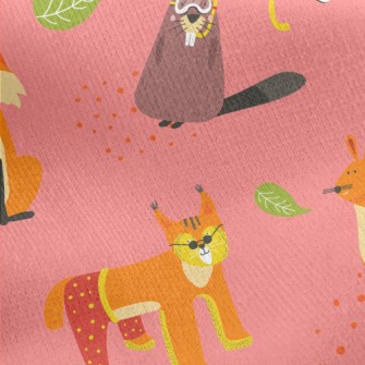 Diving Sea Otter Fox Jersey Backed Fleece