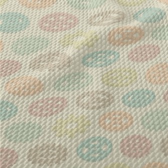 Colorful Gear Pattern Birdseye Piqué