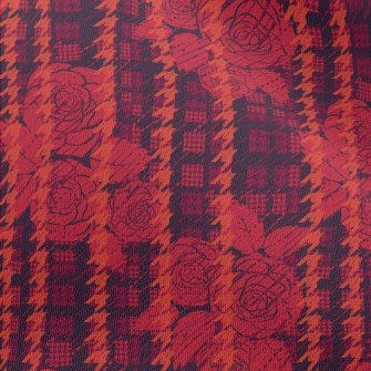 Houndstooth Rose Chiffon