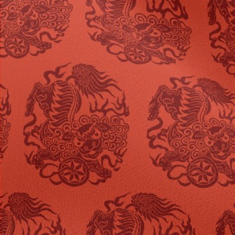 Traditional Lion Dance Paper C Chiffon