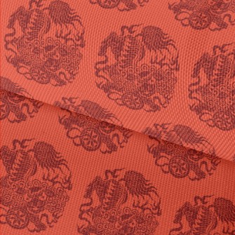 Traditional Lion Dance Paper C Waterproof Oxford