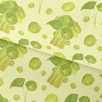Watercolor Golden Water Lotus Waterproof Oxford