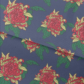 Bright Red Flowers Waterproof Oxford