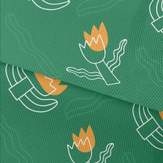 Weird Wavy Flowers Waterproof Oxford