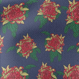 Bright Red Flowers Waterproof Canvas