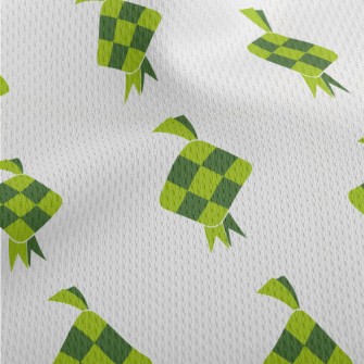 Artistic Checkered Origami Athletic Mesh Flat Back