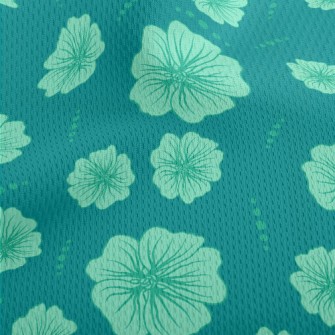 Simple Line Flowers Athletic Mesh Flat Back