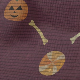 Halloween Pumpkin Bones Terry