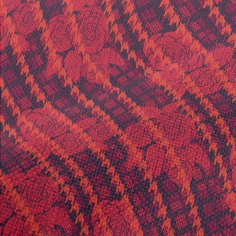 Houndstooth Rose Performance Linen