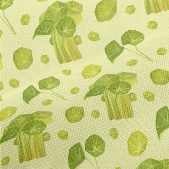Watercolor Golden Water Lotus Performance Linen