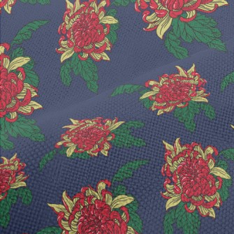 Bright Red Flowers Performance Linen