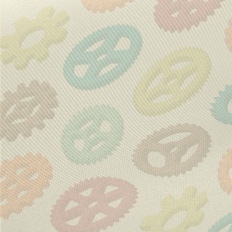 Colorful Gear Pattern Twill