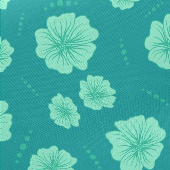 Simple Line Flowers Twill
