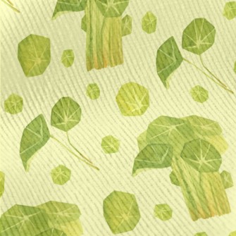 Watercolor Golden Water Lotus Standard Corduroy