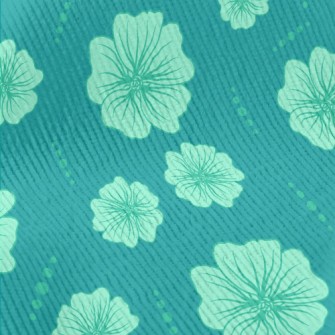 Simple Line Flowers Standard Corduroy