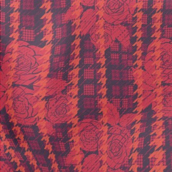 Houndstooth Rose Stretch Ponte