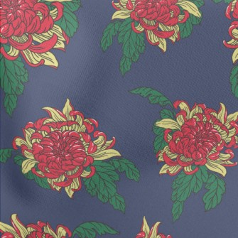 Bright Red Flowers Stretch Ponte