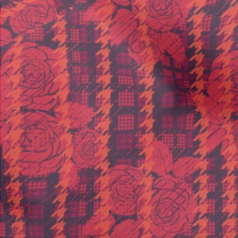 Houndstooth Rose Micro Fleece