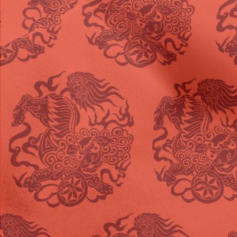 Traditional Lion Dance Paper C Micro Fleece