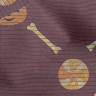 Halloween Pumpkin Bones Micro Fleece