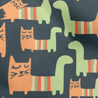 Funny Striped Cat Micro Fleece