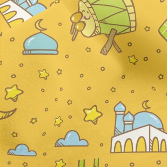 Cartoon Islamic Life Micro Fleece