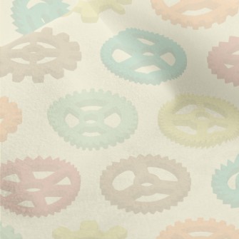 Colorful Gear Pattern Micro Fleece