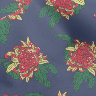 Bright Red Flowers Micro Fleece