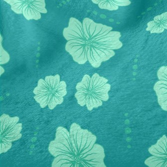 Simple Line Flowers Minky