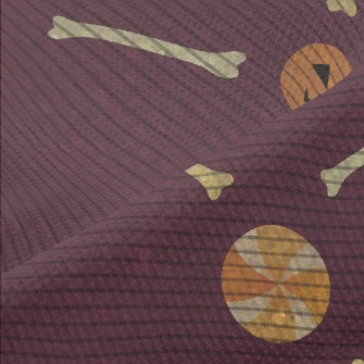 Halloween Pumpkin Bones Piqué