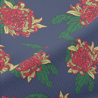 Bright Red Flowers Piqué