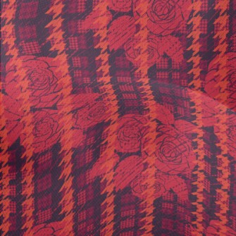 Houndstooth Rose Lightweight Performance Linen