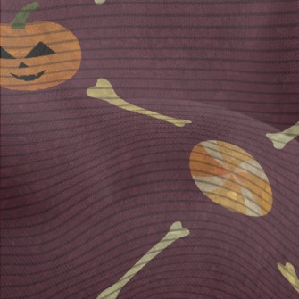 Halloween Pumpkin Bones Lightweight Performance Linen