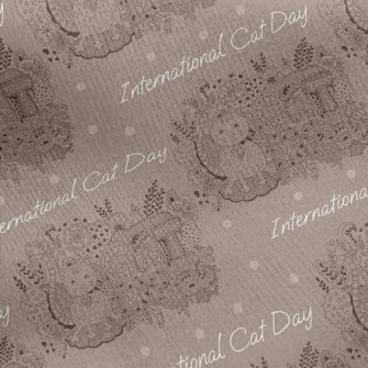 Healing Cat Lines Jersey Backed Fleece