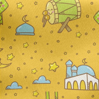 Cartoon Islamic Life Jersey Backed Fleece