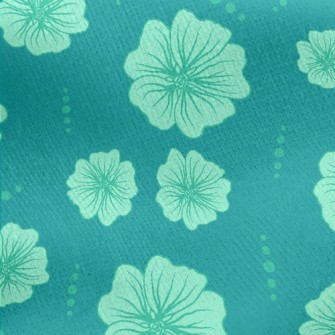 Simple Line Flowers Jersey Backed Fleece