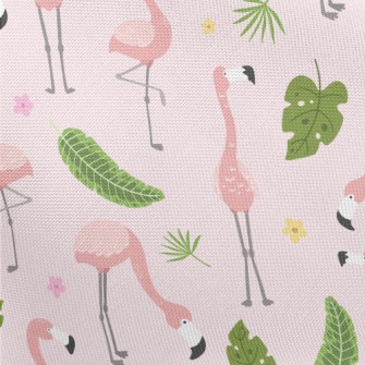 Flower World Flamingo Pongee