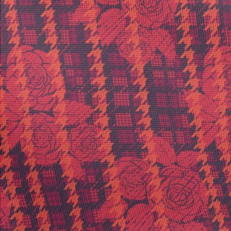 Houndstooth Rose Pongee