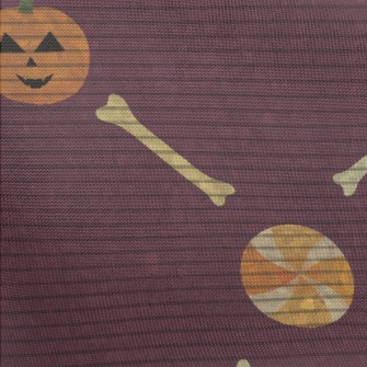 Halloween Pumpkin Bones Pongee