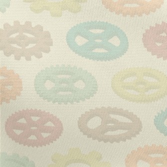 Colorful Gear Pattern Pongee