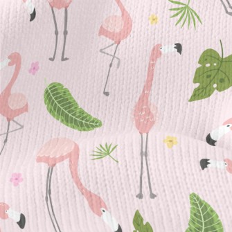 Flower World Flamingo Stretch Jersey