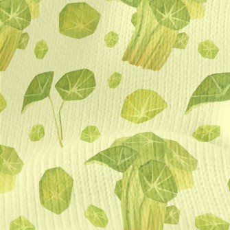 Watercolor Golden Water Lotus Stretch Jersey